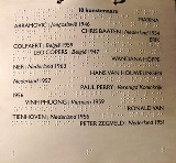 Afbeelding van de lijst met de namen van de tien deelnemende kunstenaars