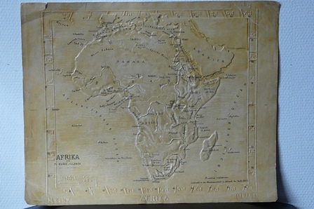 Afbeelding van een landkaart van Afrika, papier