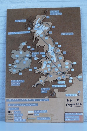Afbeelding van een landkaart van Groot-Brittannië