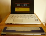 Afbeelding van een laptop op een 40-cellige leesregel, merk Sony Vaio resp. Alva BC640