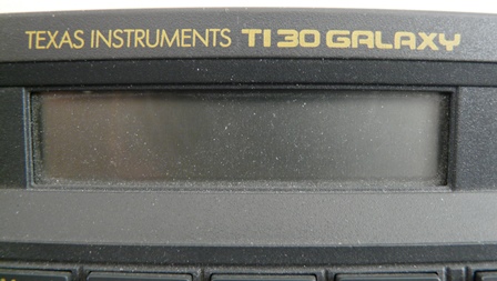 Afbeelding van de rekenmachine Galaxy, close-up